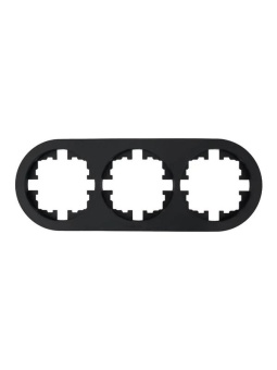 Рамка 3-м OSEN горизонт. круглая черн. бархат LEZARD 744-4200-148