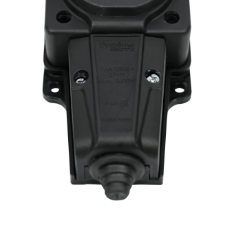 Колодка удлинителя 4-м MultiSet 16А 250В IP44 с заземл. каучук черн. SE MST4104BK