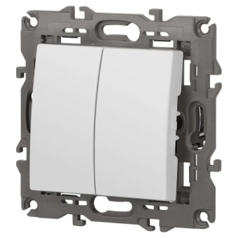 Переключатель 2-кл. СП Elegance 14-1106-01 10А IP20 250В 10AX механизм бел. Эра Б0034243