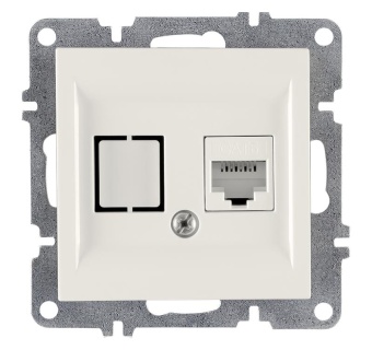 Розетка компьютерная LAVIN/KAREN RJ45 кат.6 механизм бел. ARVIA 50 01 1000 247