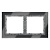 Рамка 2-м S70 стеклян. графит Voltum VLS110207