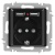 Розетка 1-м СП Accent 6-410-05 16А IP20 250В P+E Schuko + 2хUSB защ. шторки антрацит Intro Б0063698