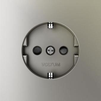 Розетка 1-м СП S70 16А с заземл. защ. шторки механизм шелк Voltum VLS040204