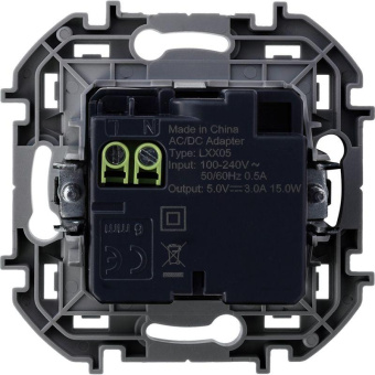 Устройство зарядное Inspiria с 2-мя USB разьемами A и C 240В / 5В 3000мА антрацит Leg 673763