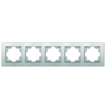 Рамка 5-м Афина универс. серебр. Universal A1042-S