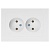 Розетка 2-м СП Accent 6-204-01 16А IP20 250В 2P AL/CU бел. Intro Б0063447