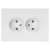 Розетка 2-м СП Accent 6-204-01 16А IP20 250В 2P AL/CU бел. Intro Б0063447