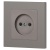 Розетка 1-м СП Accent 6-201-09 16А IP20 250В 2P титан Intro Б0063673