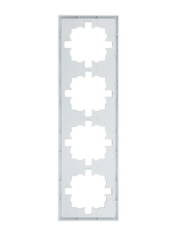 Рамка 4-мест. горизонт. ZIMA бел. LEZARD 704-0200-149