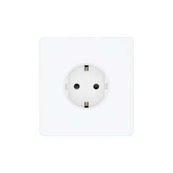Розетка 1-м СП Systeme Infinity 16А IP20 250В с заземл. защ. шторки арктич. лед SE FSE000145