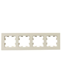 Рамка 4-м BRITE РУ-4-Бр беж. рифленый IEK BR-M42-51-K10