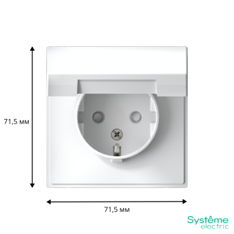 Розетка ArtGallery 16А IP20 с заземл. защ. шторки с крышкой механизм бел. SE GAL000146