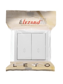 Выключатель проходной 2-кл. ОП LETO бел. LEZARD 752-0200-106