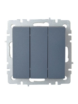 Выключатель 3-кл. СП BRITE ВС10-3-0-БрМ 10А механизм маренго IEK BR-V30-0-10-K35