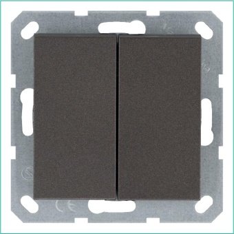 Переключатель проходной 2-кл. 10А IP20 механизм мокко Jasmart G3022Z