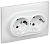 Розетка 2-м SKANDY 16А с заземл. защ. шторки в сборе SK-R07W арктич. бел. IEK SK-R24-16-K01-F