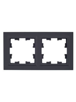 Рамка 2-м BRITE РУ-2-БрГ графит IEK BR-M22-K53