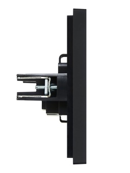 Розетка 1-м СП FORTE&PIANO FP118 10А без заземл. без защ. шторок винт. крепл. черн. IEK FP-R10-10-K02