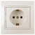 Розетка 1-м СП Plano 1-202-02 16А IP20 250В 2P+E Schuko сл. кость Intro Б0053876