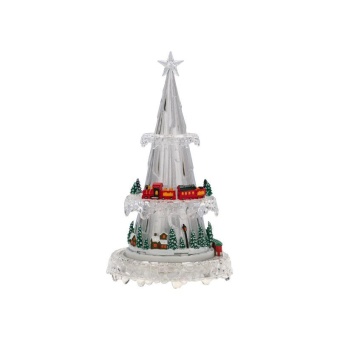 Фигура светодиодная "Новогодний поезд с мелодией" 30.5см RGB на подставке Neon-Night 513-025