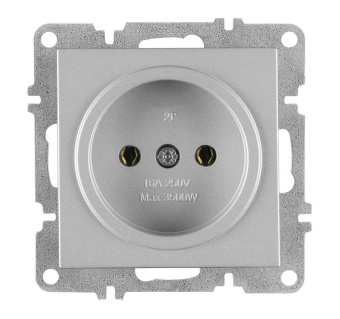 Розетка 1-м СП LAVIN/KAREN 16А IP20 без заземл. механизм сер. ARVIA 50 03 2000 215