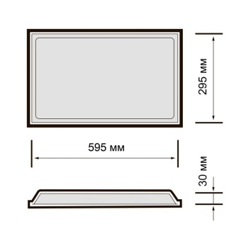 Светильник светодиодный PPL 595/R OPAL 20Вт 4000К IP40 295х595х30мм Ra90 ДВО JazzWay 5068926