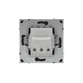 Розетка силовая KANT 2P+E без шторки черн. уголь DKC 7012033