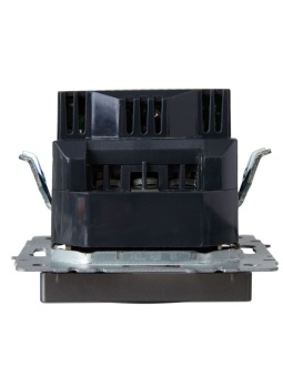 Розетка BRITE РЮш10-1-БрС 16А с USB A+A 2.1А с заземл. защ. шторки механизм сталь IEK BR-R14-16-U21-D21-K46