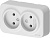 Розетка 2-м СП ARIA 16А IP20 без заземл. бел. ARVIA 25 01 1000 908