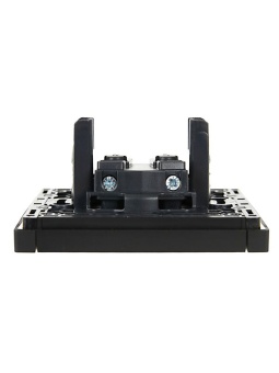 Розетка 1-м СП FORTE&PIANO FP118 10А без заземл. без защ. шторок винт. крепл. черн. IEK FP-R10-10-K02