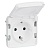 Розетка 1-м СП Plexo 16А IP55 250В 2P+E с заземл. немецк. стандарт антибактер. механизм бел. Leg 070722