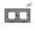 Рамка 2-м Pixel IP44 карбон TOKOV ELECTRIC TKE-PX-RM2-C14-IP44