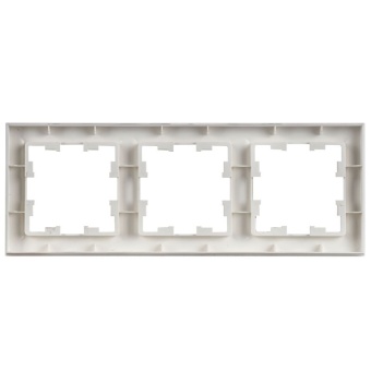 Рамка 3-м BRITE РУ-3-БрАБ арктич. бел. IEK BR-M32-K91