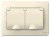 Розетка 2-м СП Blanca 16А IP44 250В с заземл. защ. шторки с крышкой молоч. SE BLNRS441122