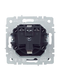 Розетка BRITE РСбш10-3-БрМ 16А IP20 с заземл. защ. шторки с крышкой механизм маренго IEK BR-R16-16-K35