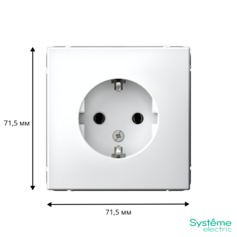 Розетка ArtGallery 16А с заземл. механизм бел. SE GAL000143