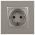 Розетка Elegance 14-2101-16 16А 250В 2P+E Schuko титан Эра Б0065802