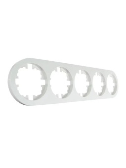 Рамка 5-м OSEN горизонт. круглая бел. LEZARD 744-0200-150