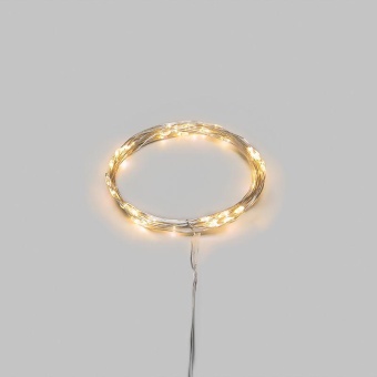 Гирлянда светодиодная Роса 5м 50 LED теплый бел. IP20 2хАА (в комплект не входят) Neon-Night 302-066