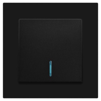Выключатель 1-кл. СП Accent 6-102-05 10А IP20 250В с подсветкой AL/CU антрацит Intro Б0063475