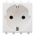 Розетка 1-м 2мод. Avanti "Белое облако" 16А IP20 2P+E защ. шторки бел. DKC 4400002