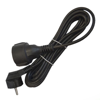Удлинитель-шнур 1х5м с заземл. 16А IP20 ПВС 3х1 черн. DOMTOK 2359