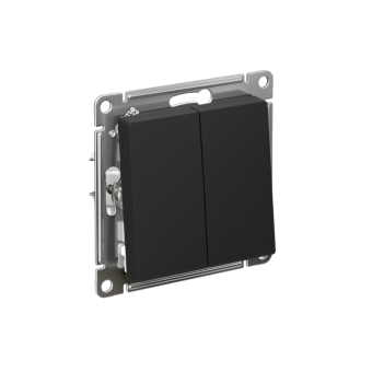 Переключатель 2-кл. AtlasDesign (сх. 6/2) 10AX быстрозажим. клем. механизм карбон SE ATN001065S