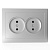 Розетка 2-м СП Pixel 16А IP20 без заземл. в сборе алюм. TOKOV ELECTRIC TKE-PX-R2F-C03