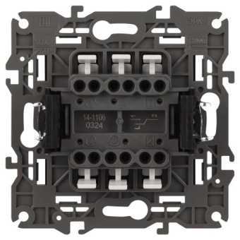 Переключатель 2-кл. СП Elegance 14-1106-05 10А IP20 250В 10AX механизм антрацит Эра Б0034247