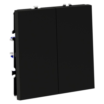 Переключатель проходной 2-кл. СП S70 10А механизм черн. матов. Voltum VLS020308