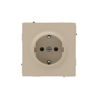 Розетка силовая KANT 2P+E защ. шторки ванильн. марципан DKC 7015003