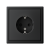 Розетка ArtGallery 16А с заземл. защ. шторки механизм карбон SE GAL001045