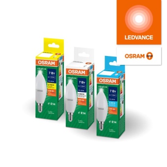 Лампа светодиодная LED G4 Value LVCLB60 7W/940 CRI95 7Вт 4000К 700лм свеча матов. E14 170-250В OSRAM 4058075578944
