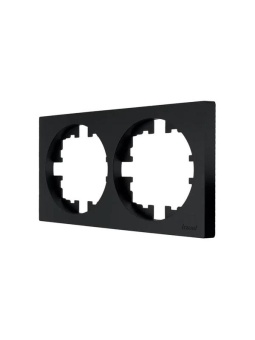 Рамка 2-м OSEN горизонт. квадрат черн. бархат LEZARD 743-4200-147